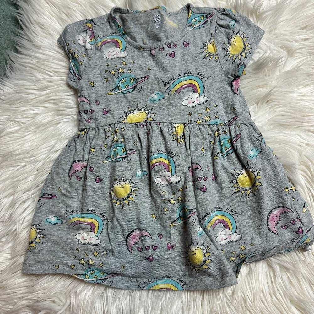 Baby Gap gray rainbow sun top size 4 years // 3931